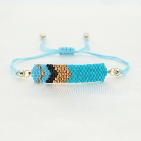 Woven miyuki/rice bead bracelet - Picture 3 of 9